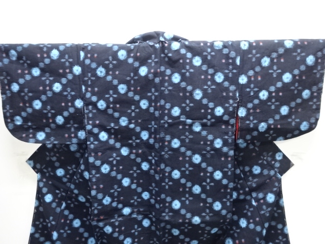  アンティーク　木綿本場久留米絣　抽象模様着物